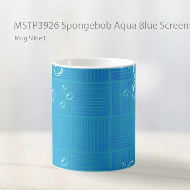 Spongebob Aqua Blue Screensaver Mug Gelas Keramik MSTP3926 - All-side / Desain