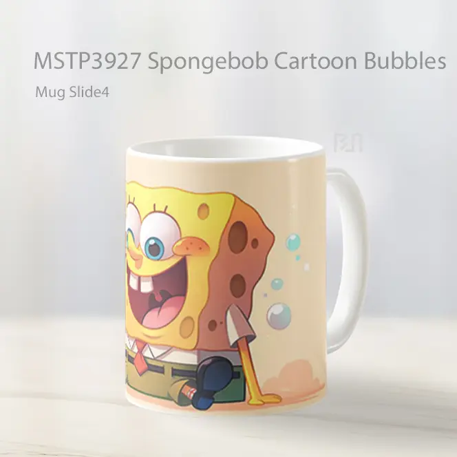 Spongebob Cartoon Bubbles Mug Gelas Keramik MSTP3927