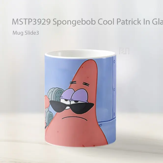 Spongebob Cool Patrick In Glasses Mug Gelas Keramik MSTP3929 - All-side / Desain
