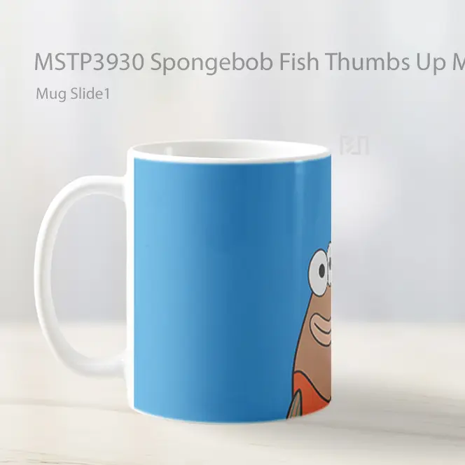 Spongebob Fish Thumbs Up Meme Mug Gelas Keramik MSTP3930 - All-side / Desain