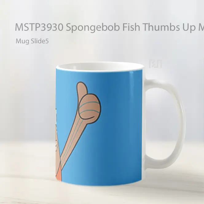 Spongebob Fish Thumbs Up Meme Mug Gelas Keramik MSTP3930 - All-side / Desain