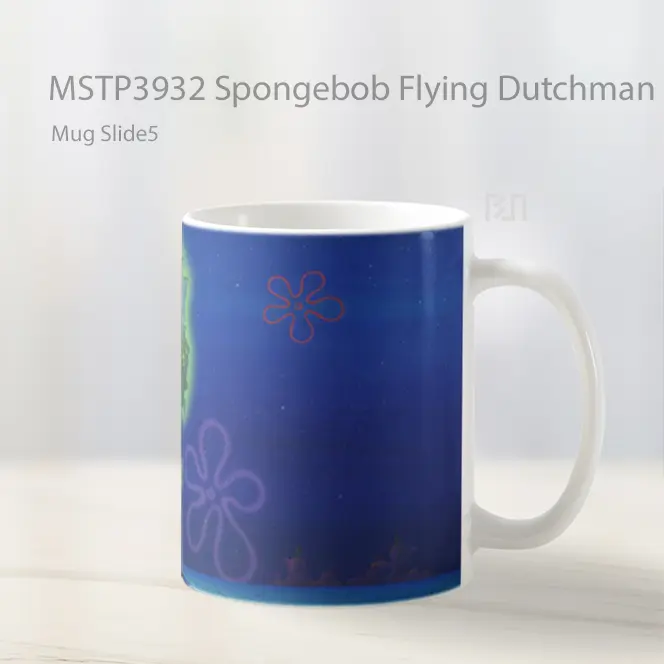 Spongebob Flying Dutchman Ghost Ship Mug Gelas Keramik MSTP3932 - All-side / Desain