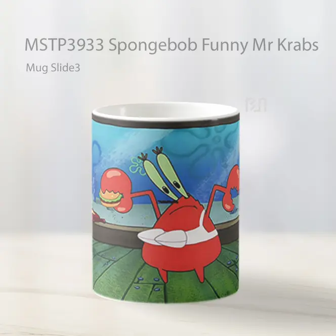 Spongebob Funny Mr Krabs Mug Gelas Keramik MSTP3933 - All-side / Desain