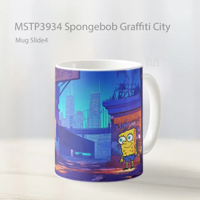 Spongebob Graffiti City Mug Gelas Keramik MSTP3934