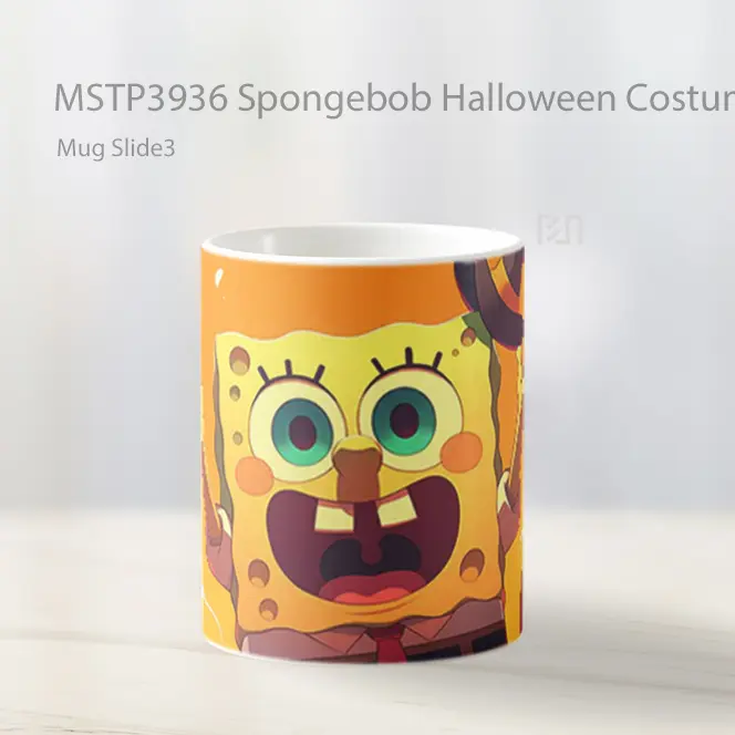 Spongebob Halloween Costume Funny Mug Gelas Keramik MSTP3936 - All-side / Desain