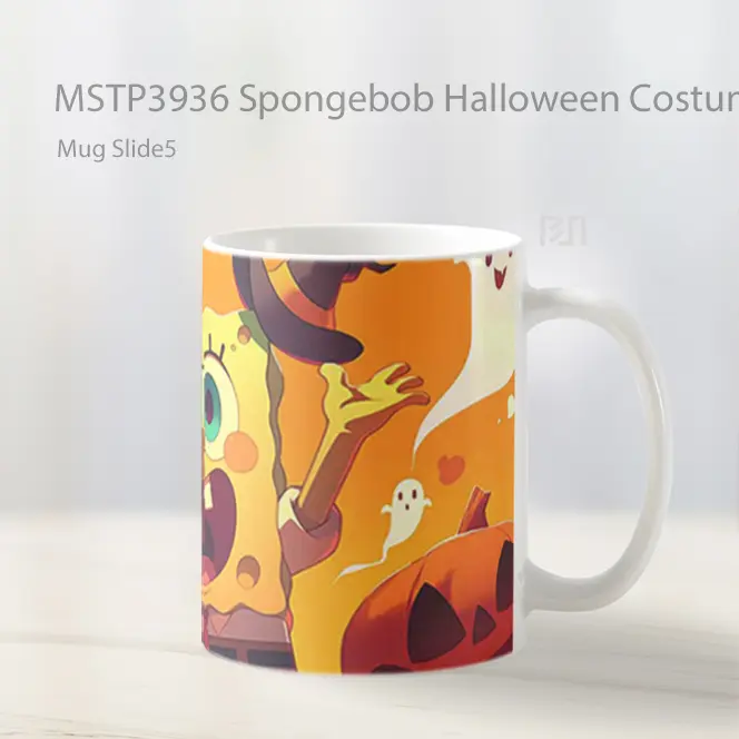 Spongebob Halloween Costume Funny Mug Gelas Keramik MSTP3936 - All-side / Desain