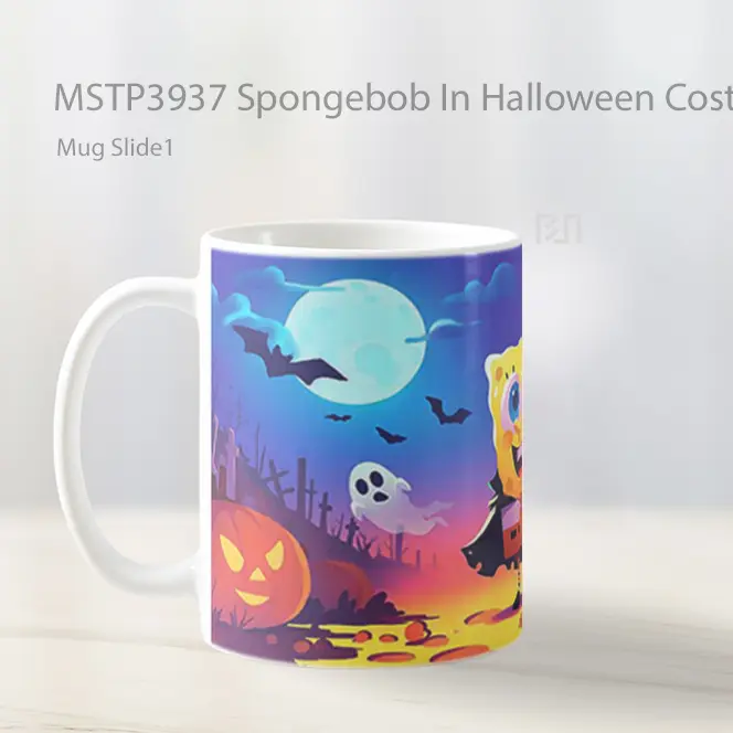 Spongebob In Halloween Costume 1 Mug Gelas Keramik MSTP3937 - All-side / Desain