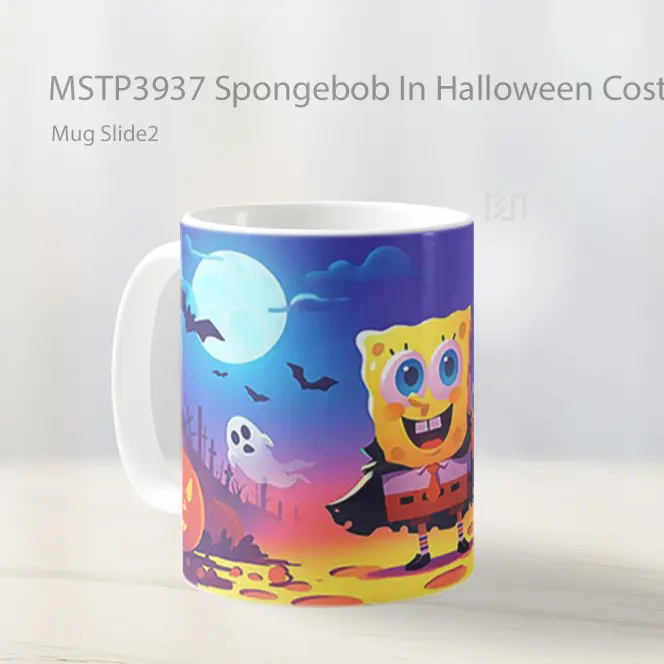 Spongebob In Halloween Costume 1 Mug Gelas Keramik MSTP3937 - All-side / Desain