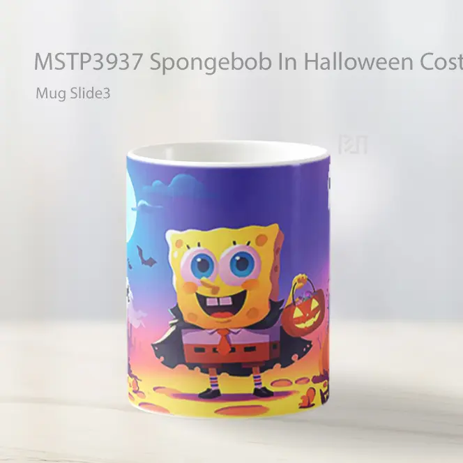 Spongebob In Halloween Costume 1 Mug Gelas Keramik MSTP3937 - All-side / Desain