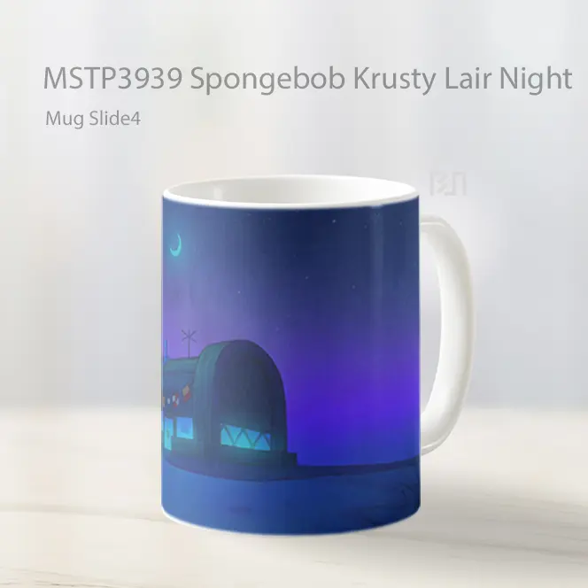 Spongebob Krusty Lair Night Mug Gelas Keramik MSTP3939