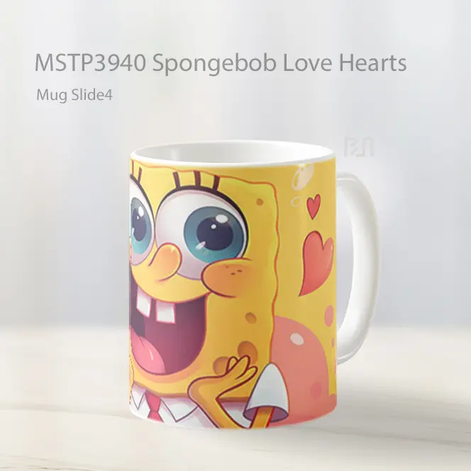 Spongebob Love Hearts Mug Gelas Keramik MSTP3940