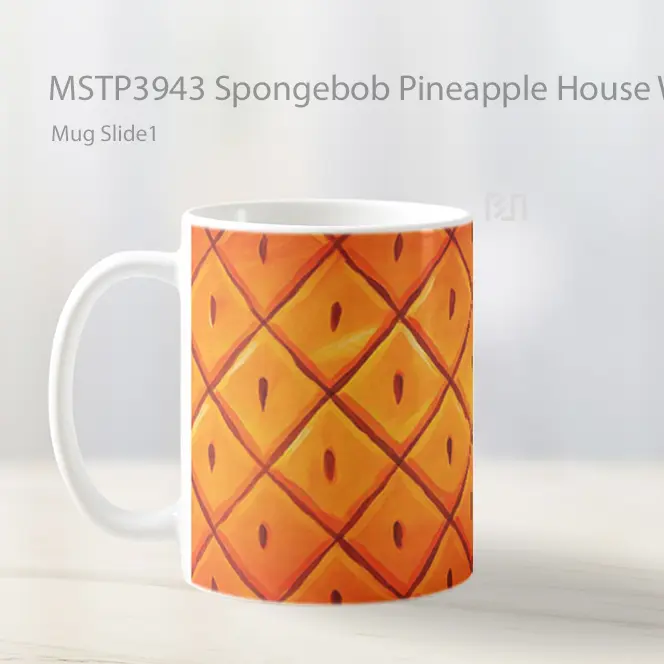 Spongebob Pineapple House Window Peek Mug Gelas Keramik MSTP3943 - All-side / Desain