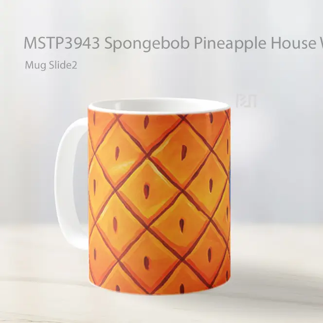 Spongebob Pineapple House Window Peek Mug Gelas Keramik MSTP3943 - All-side / Desain