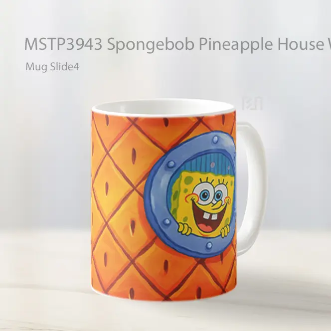 Spongebob Pineapple House Window Peek Mug Gelas Keramik MSTP3943