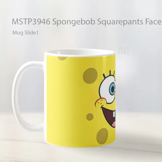 Spongebob Squarepants Face Mug Gelas Keramik MSTP3946 - All-side / Desain