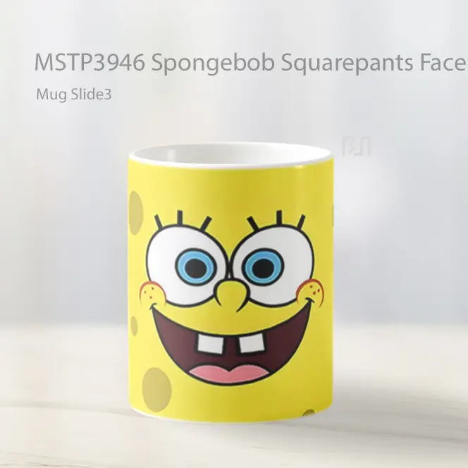 Spongebob Squarepants Face Mug Gelas Keramik MSTP3946 - All-side / Desain