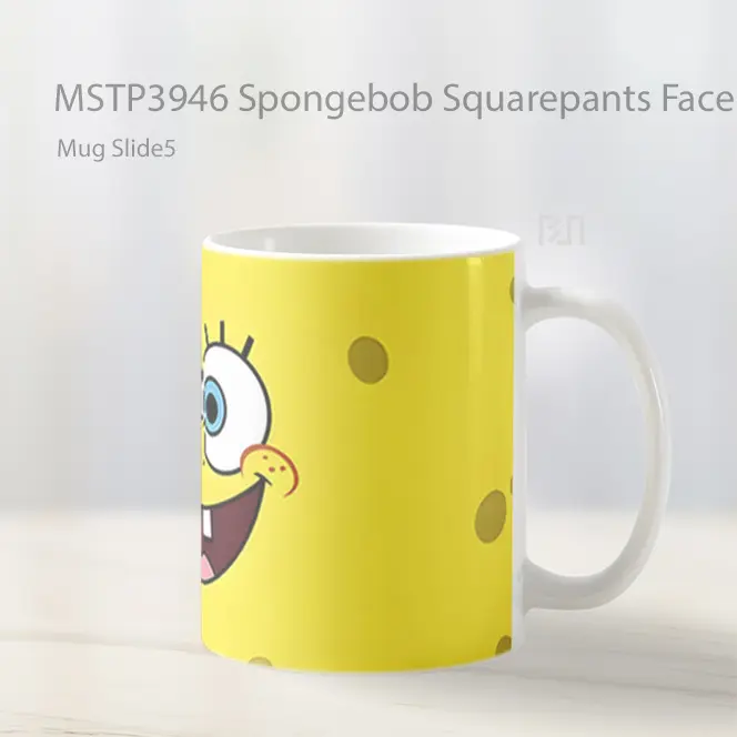 Spongebob Squarepants Face Mug Gelas Keramik MSTP3946 - All-side / Desain