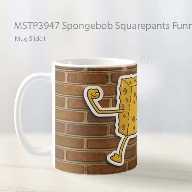 Spongebob Squarepants Funny Flex Mug Gelas Keramik MSTP3947 - All-side / Desain