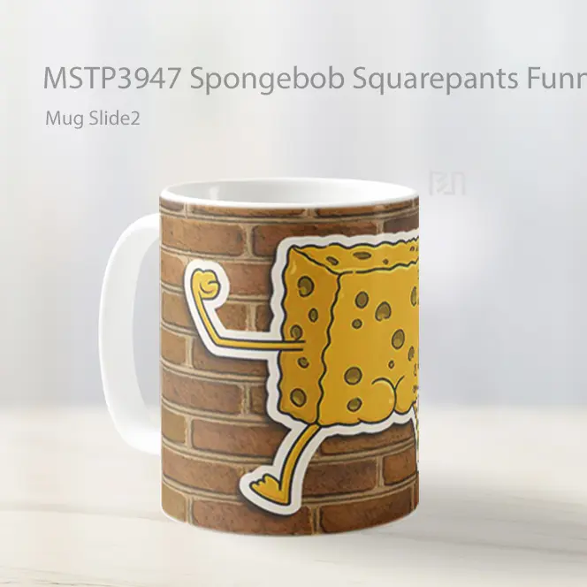 Spongebob Squarepants Funny Flex Mug Gelas Keramik MSTP3947 - All-side / Desain