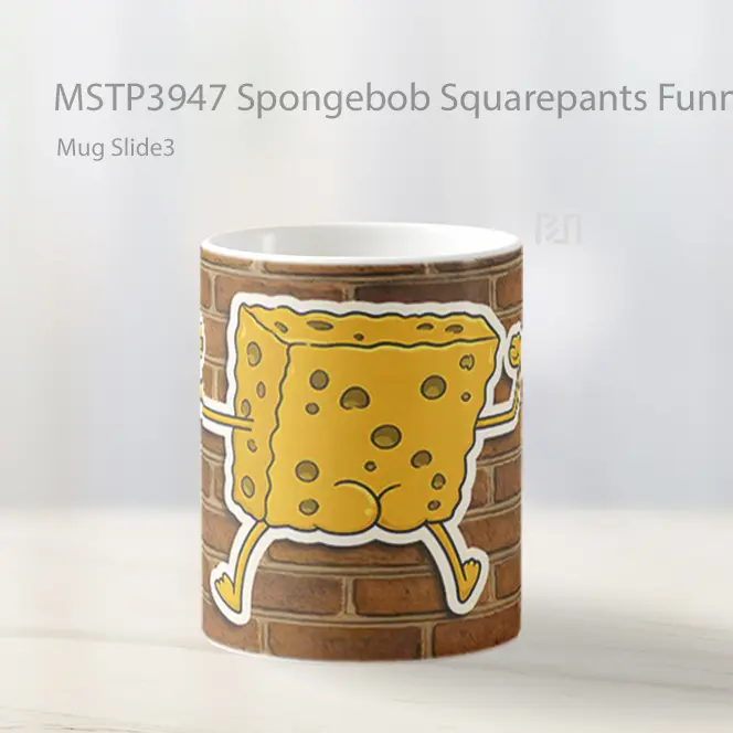 Spongebob Squarepants Funny Flex Mug Gelas Keramik MSTP3947 - All-side / Desain
