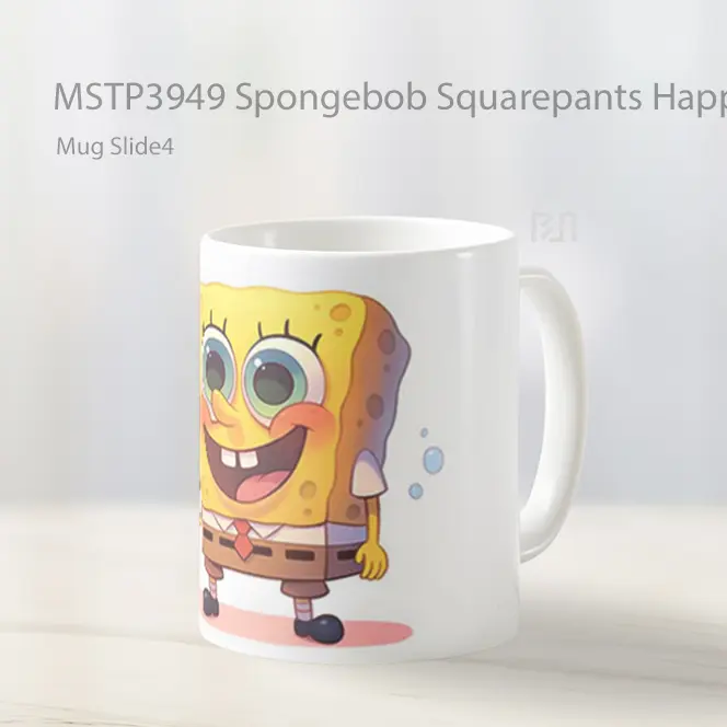 Spongebob Squarepants Happy Mug Gelas Keramik MSTP3949