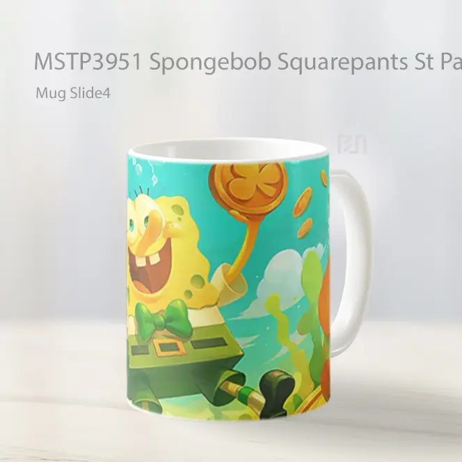 Spongebob Squarepants St Patricks Day Mug Gelas Keramik MSTP3951