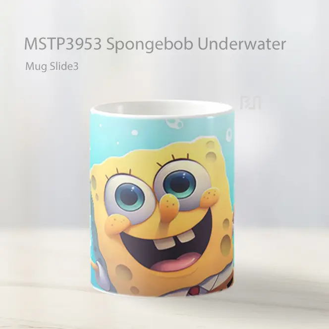 Spongebob Underwater Mug Gelas Keramik MSTP3953 - All-side / Desain