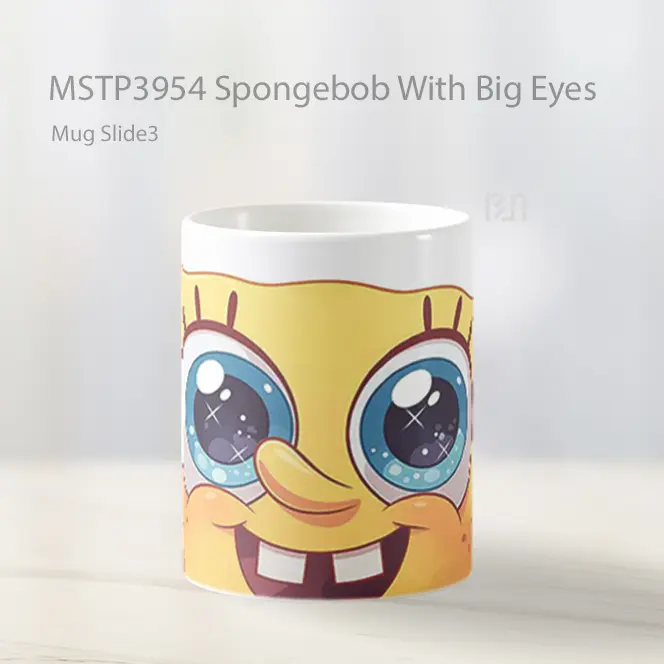 Spongebob With Big Eyes Mug Gelas Keramik MSTP3954 - All-side / Desain