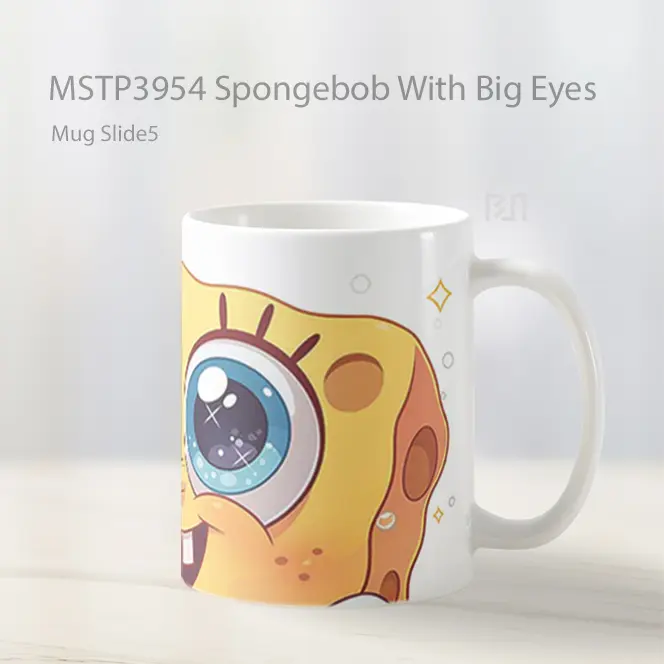 Spongebob With Big Eyes Mug Gelas Keramik MSTP3954 - All-side / Desain