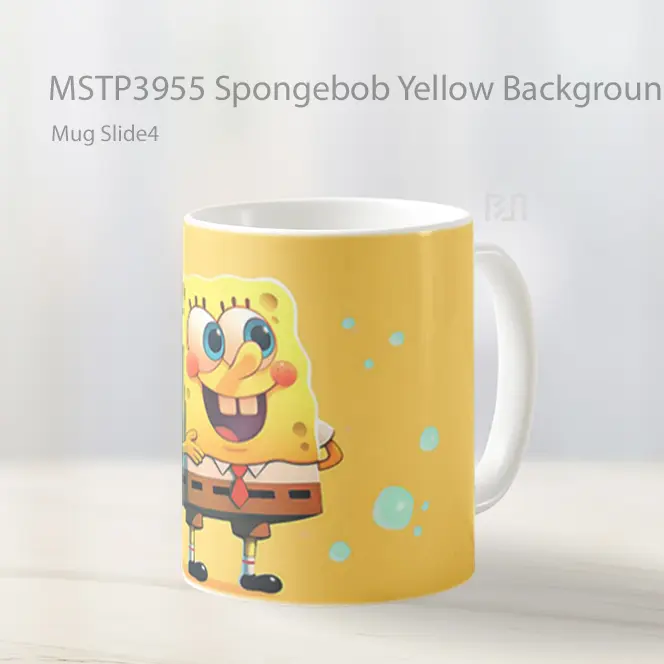 Spongebob Yellow Background Mug Gelas Keramik MSTP3955