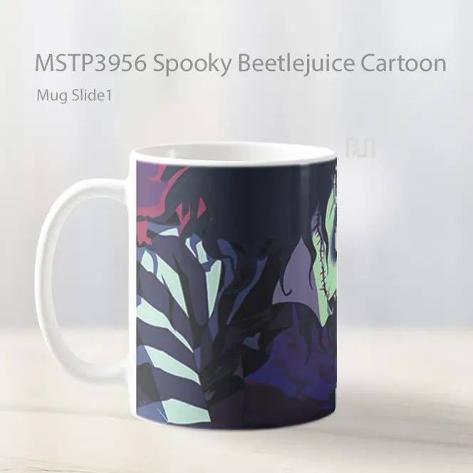 Spooky Beetlejuice Cartoon Mug Gelas Keramik MSTP3956 - All-side / Desain