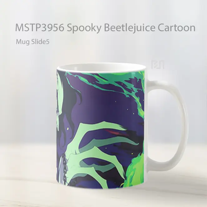 Spooky Beetlejuice Cartoon Mug Gelas Keramik MSTP3956 - All-side / Desain