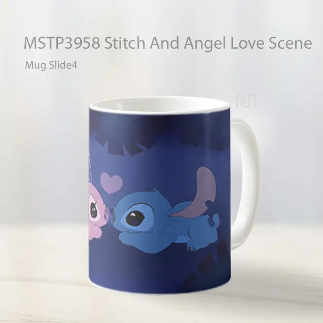 Stitch And Angel Love Scene Mug Gelas Keramik MSTP3958