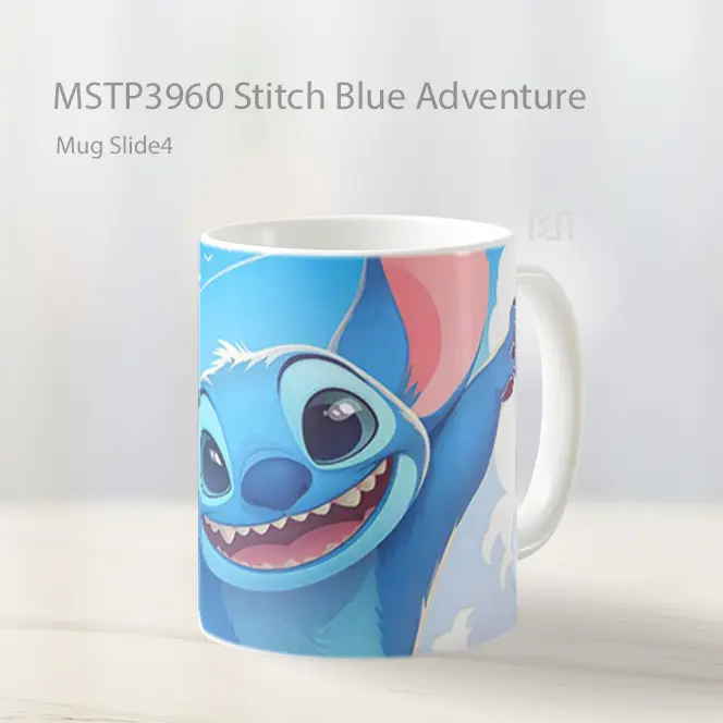 Stitch Blue Adventure Mug Gelas Keramik MSTP3960