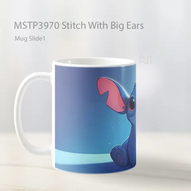 Stitch With Big Ears Mug Gelas Keramik MSTP3970 - All-side / Desain