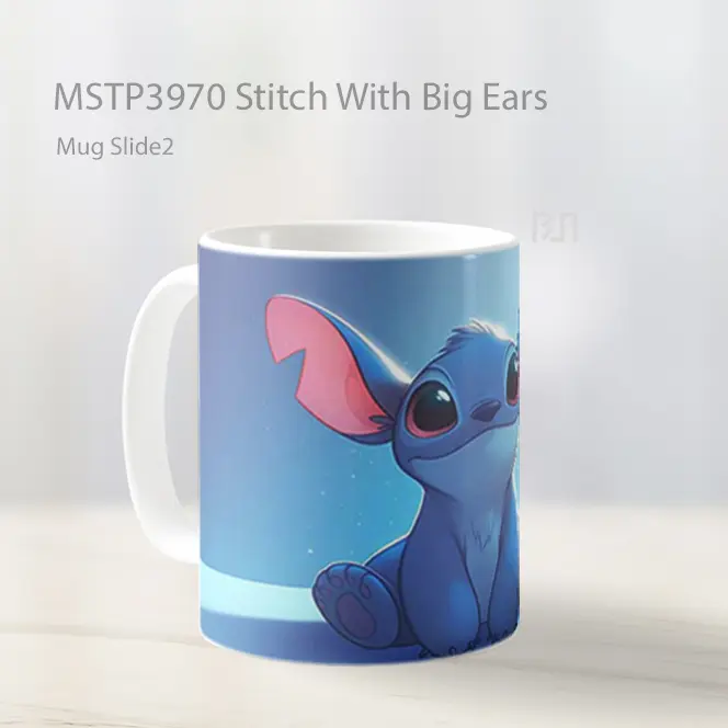 Stitch With Big Ears Mug Gelas Keramik MSTP3970 - All-side / Desain
