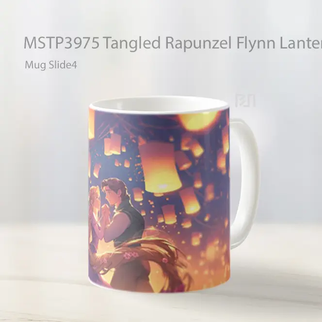 Tangled Rapunzel Flynn Lantern Festival Mug Gelas Keramik MSTP3975