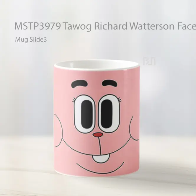Tawog Richard Watterson Face Mug Gelas Keramik MSTP3979 - All-side / Desain