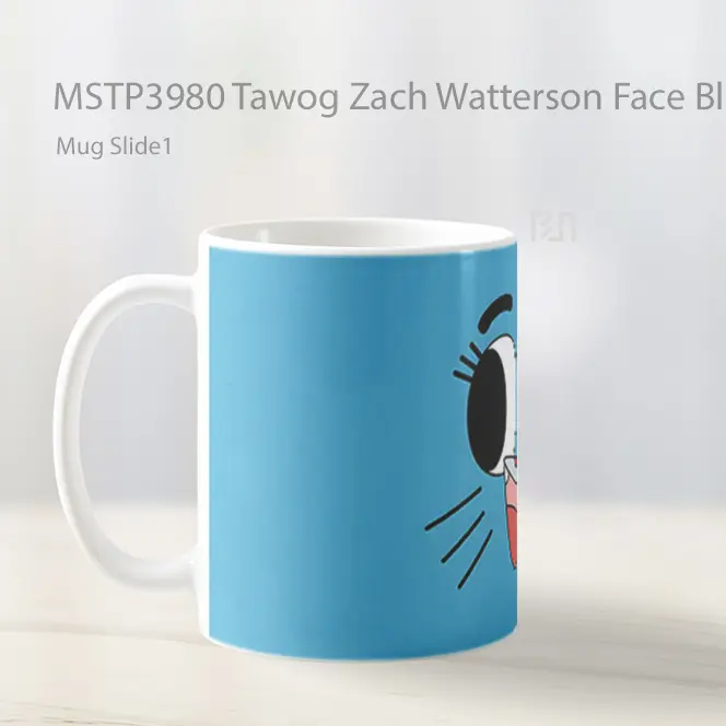 Tawog Zach Watterson Face Blue Mug Gelas Keramik MSTP3980 - All-side / Desain