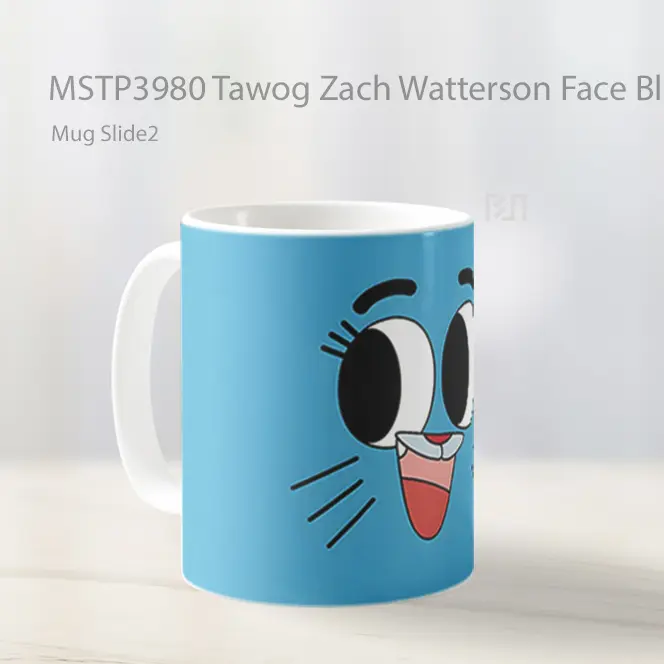 Tawog Zach Watterson Face Blue Mug Gelas Keramik MSTP3980 - All-side / Desain