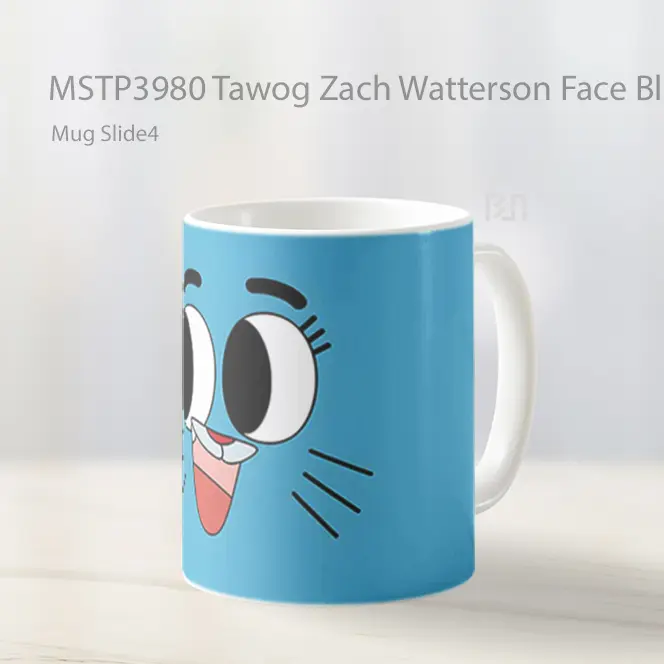 Tawog Zach Watterson Face Blue Mug Gelas Keramik MSTP3980
