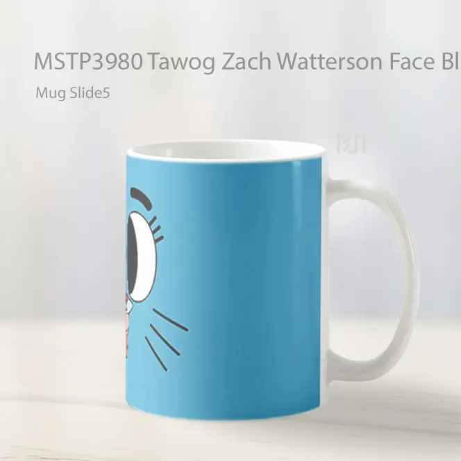 Tawog Zach Watterson Face Blue Mug Gelas Keramik MSTP3980 - All-side / Desain
