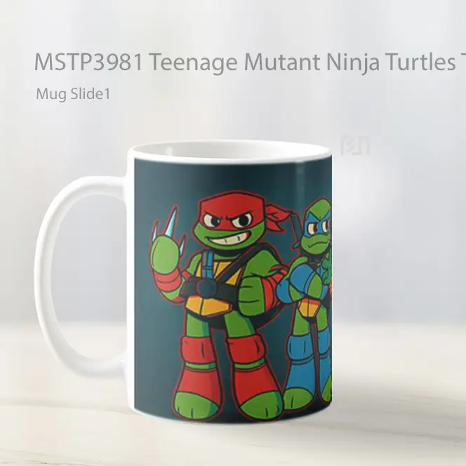 Teenage Mutant Ninja Turtles Team Pose Mug Gelas Keramik MSTP3981 - All-side / Desain