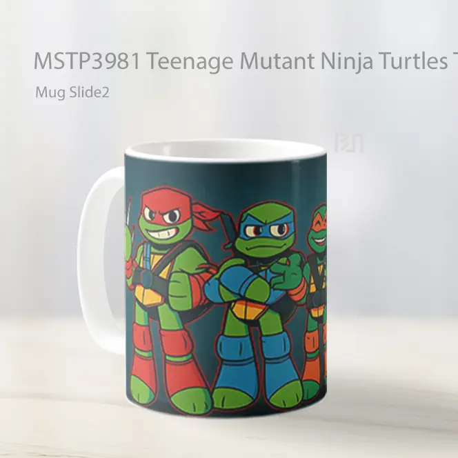 Teenage Mutant Ninja Turtles Team Pose Mug Gelas Keramik MSTP3981 - All-side / Desain