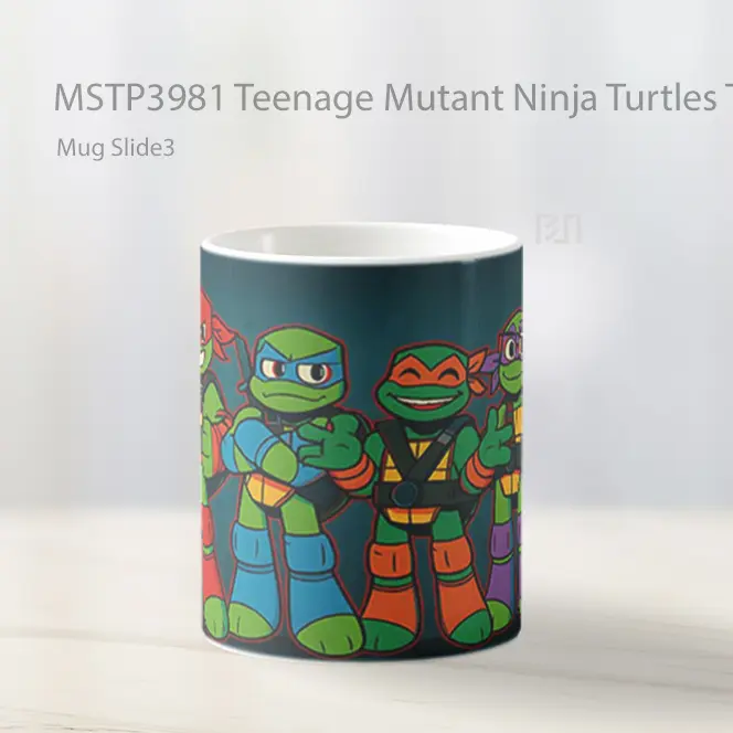 Teenage Mutant Ninja Turtles Team Pose Mug Gelas Keramik MSTP3981 - All-side / Desain