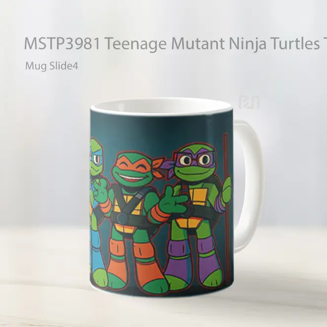 Teenage Mutant Ninja Turtles Team Pose Mug Gelas Keramik MSTP3981