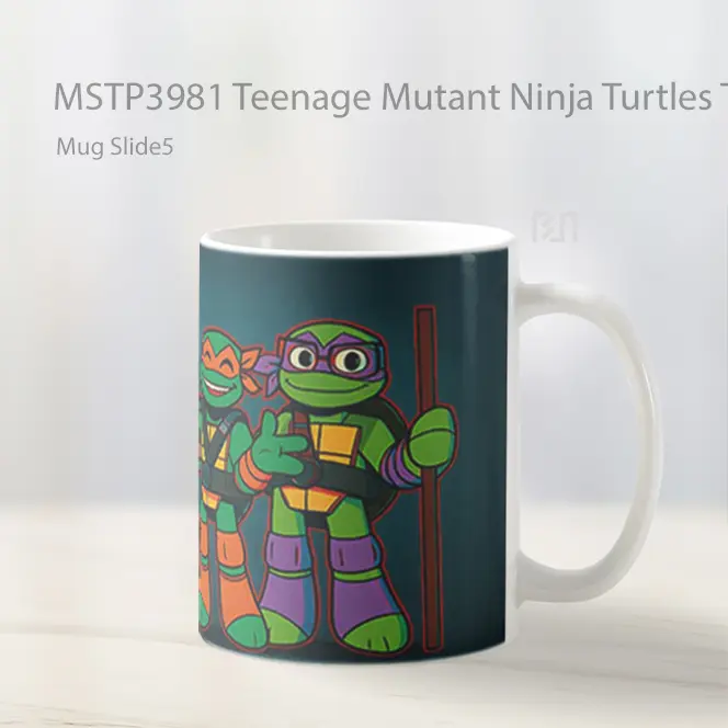 Teenage Mutant Ninja Turtles Team Pose Mug Gelas Keramik MSTP3981 - All-side / Desain