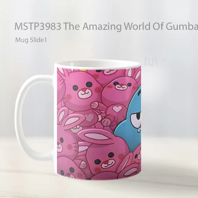 The Amazing World Of Gumball Bunnies Mug Gelas Keramik MSTP3983 - All-side / Desain