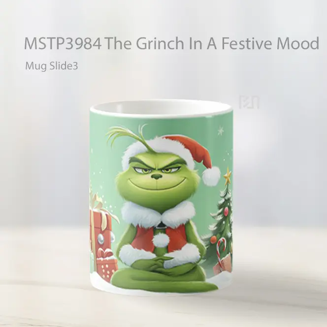 The Grinch In A Festive Mood Mug Gelas Keramik MSTP3984 - All-side / Desain