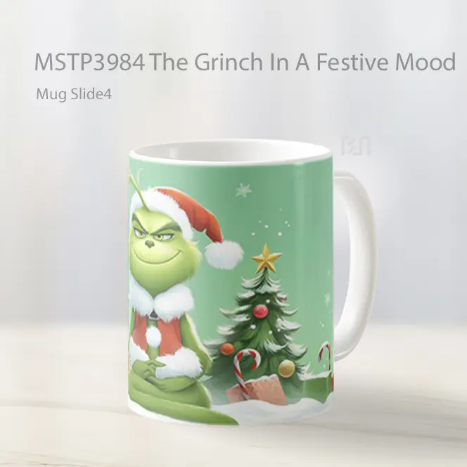 The Grinch In A Festive Mood Mug Gelas Keramik MSTP3984